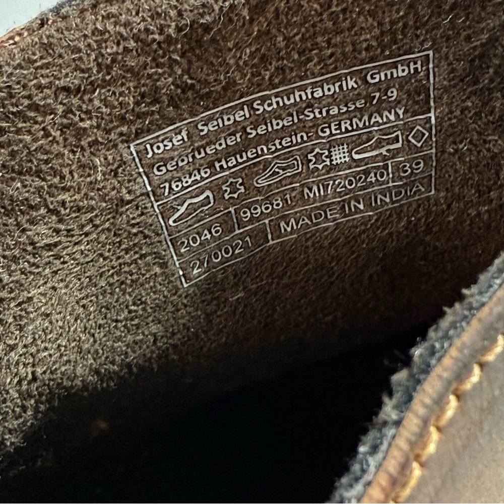 Josef Seibel Sienna 81 Distressed Brown Leather Zip Up Ankle Boots EU39 - Picture 15 of 15